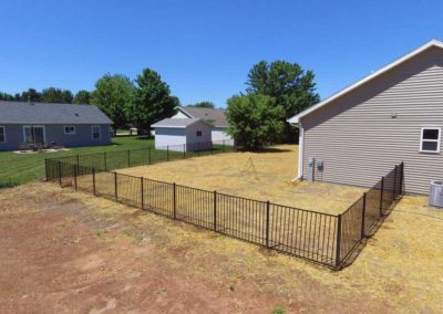 metal fence backyard