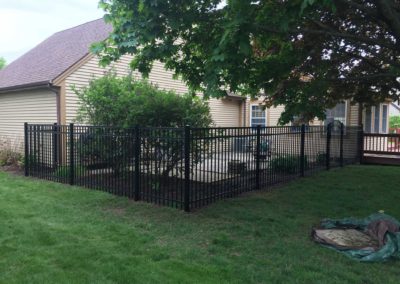 metal fence patio yard
